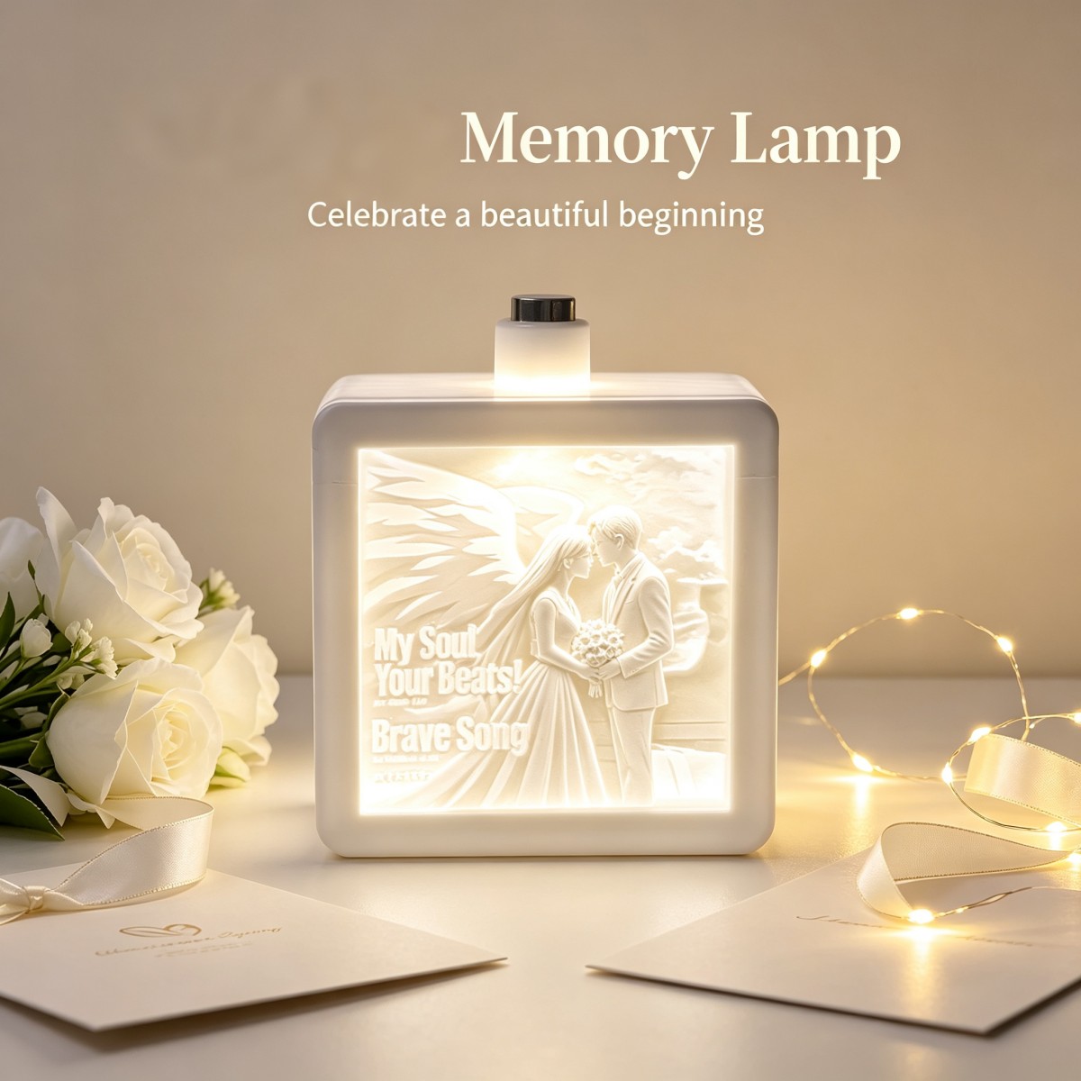 Lighting Christmas Decor - Personalized 3D Printed Custom Photo Relief