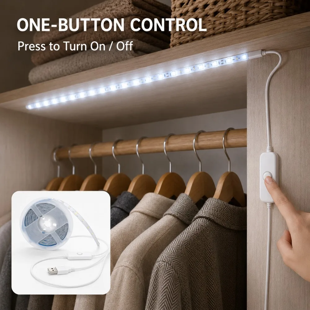 LED Strip Lights USB Button Co - Lighting Decoration Ideas recension och pris