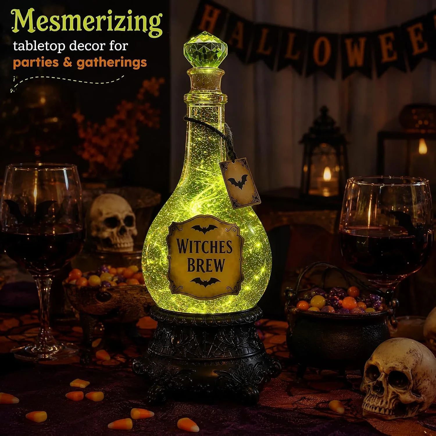 Lighted Witches’ Brew Bottle G - Up Lighting Decor recension och pris
